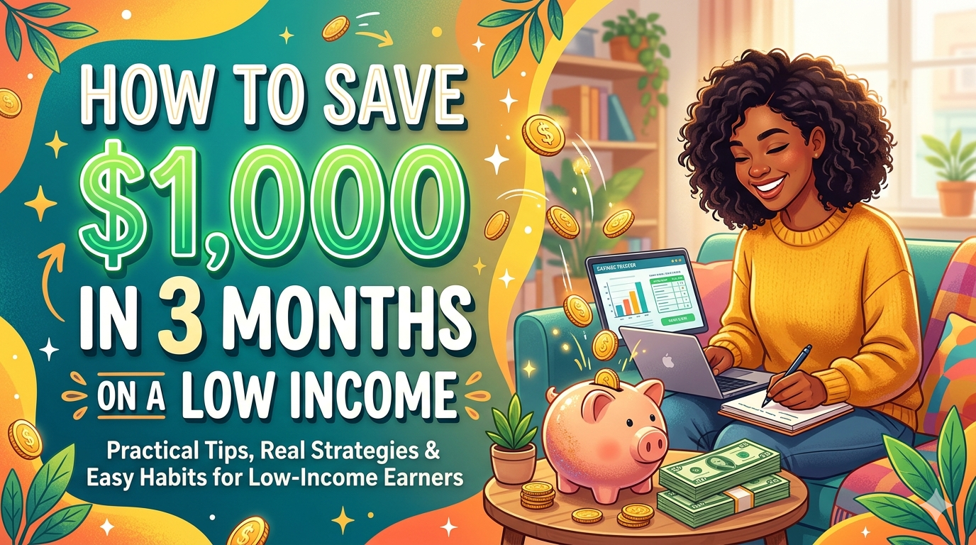 How to Save $1,000 in 3 Months on a Low Income